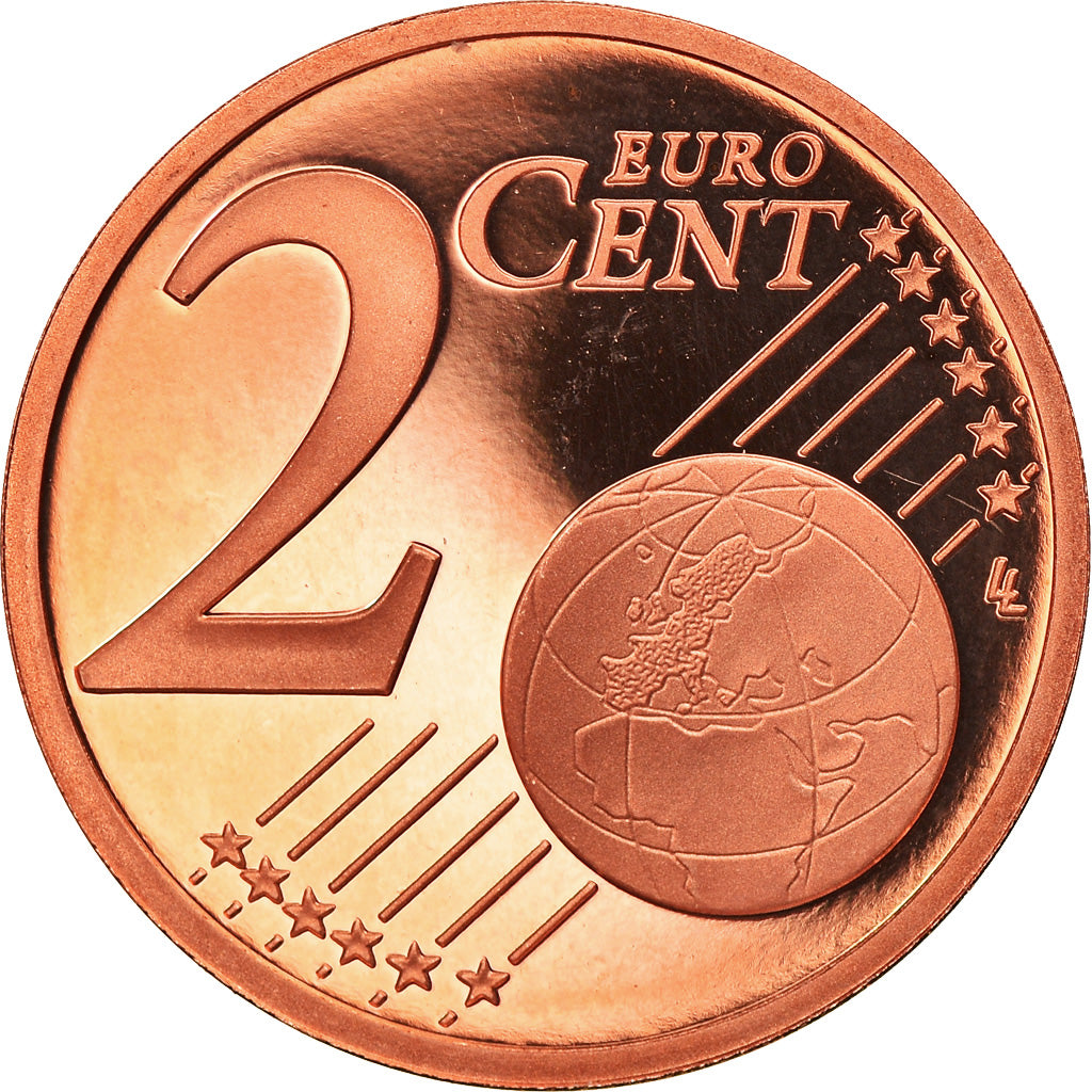 Francia, 2 Euro Cent, 2009, Paris, Proof, FDC, Cobre chapado en acero