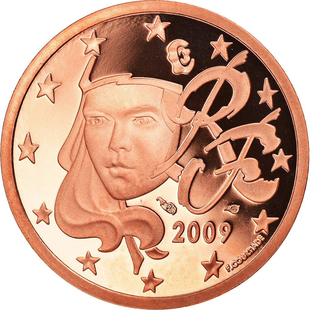 Frankrijk, 5 Euro Cent, 2009, Paris, Proof, FDC, Copper Plated Steel, Gadoury:3
