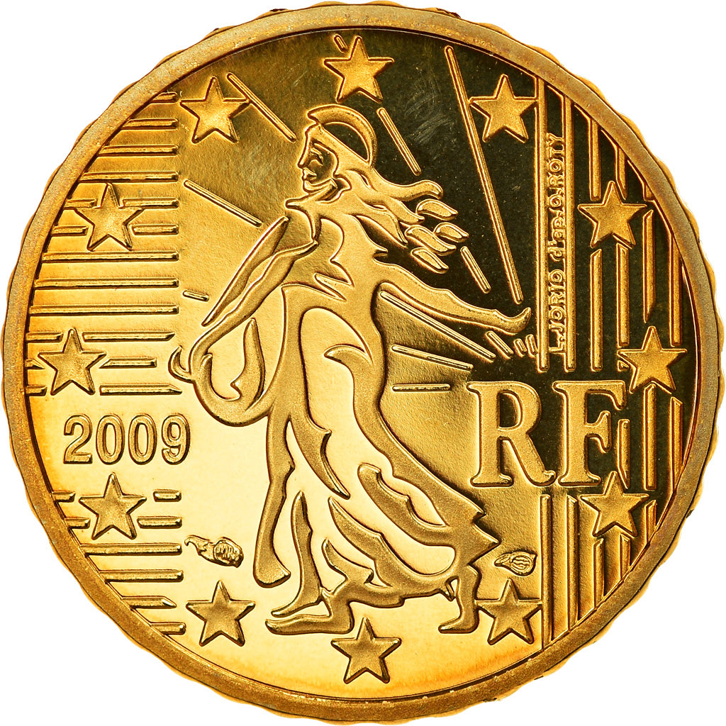 Frankrijk, 10 Euro Cent, 2009, Paris, Proof, FDC, Tin, Gadoury:4b., KM:1410