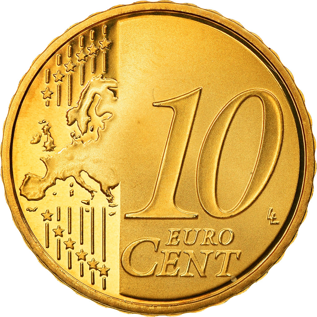 Frankrijk, 10 Euro Cent, 2009, Paris, Proof, FDC, Tin, Gadoury:4b., KM:1410