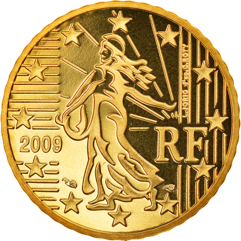 Frankreich, 50 Euro Cent, 2009, Paris, Proof, STGL, Messing, Gadoury:6a.