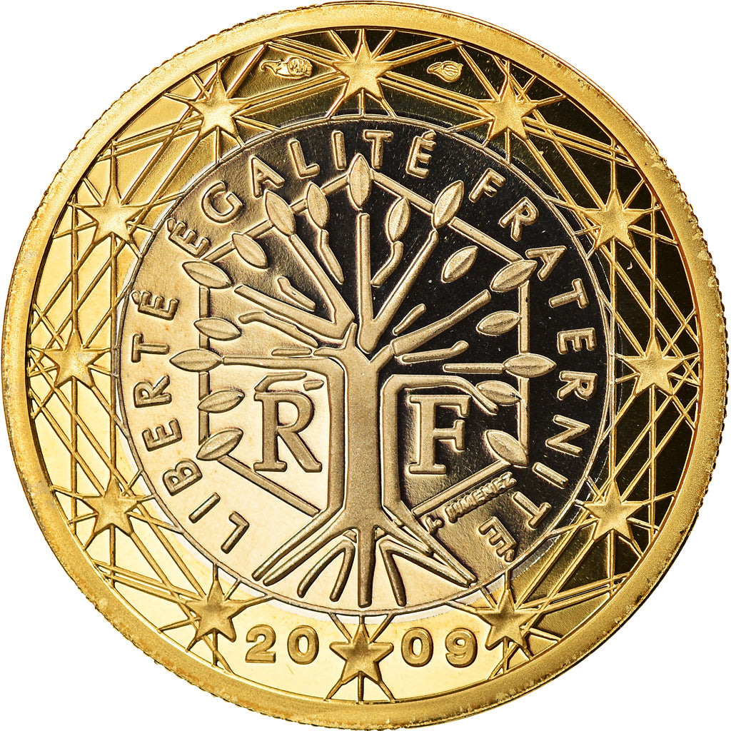 Francia, Euro, 2009, Paris, Proof, FDC, Bimetálico, Gadoury:7a., KM:1413