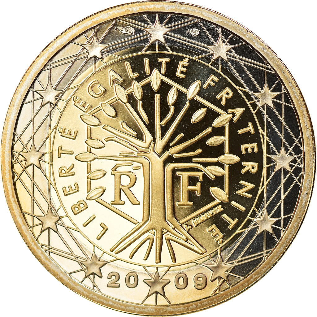 France, 2 Euro, 2009, Paris, Proof, MS(65-70), Bi-Metallic, Gadoury:8a., KM:1414