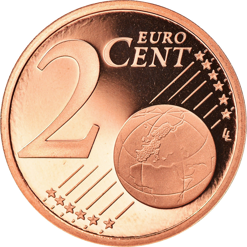 France, 2 Euro Cent, 2014, Paris, Proof, MS(65-70), Copper Plated Steel