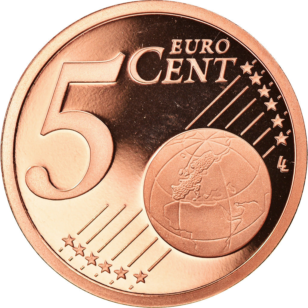 France, 5 Euro Cent, 2014, Paris, Proof, MS(65-70), Copper Plated Steel