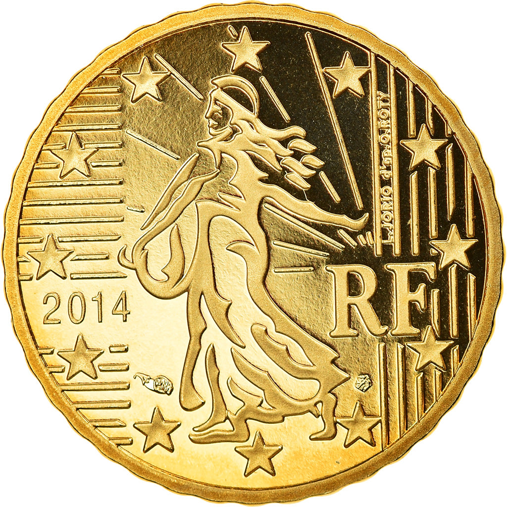 Francia, 10 Euro Cent, 2014, Paris, Proof, FDC, Latón, Gadoury:4b., KM:1410