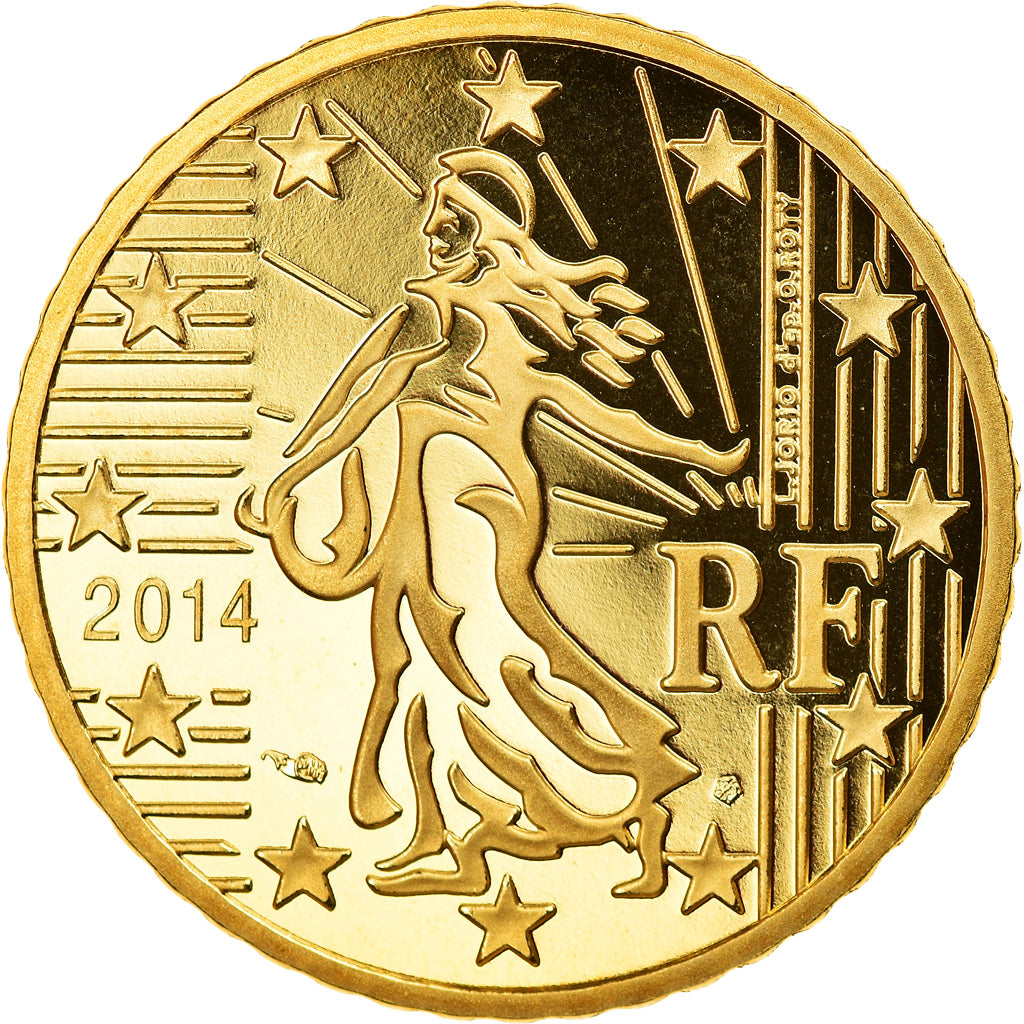 France, 50 Euro Cent, 2014, Paris, Proof, MS(65-70), Brass, Gadoury:6a., KM:1412