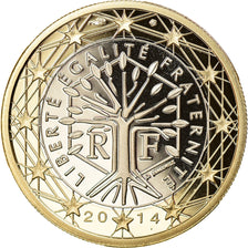France, Euro, 2014, Paris, Proof, MS(65-70), Bi-Metallic, Gadoury:7a., KM:1413