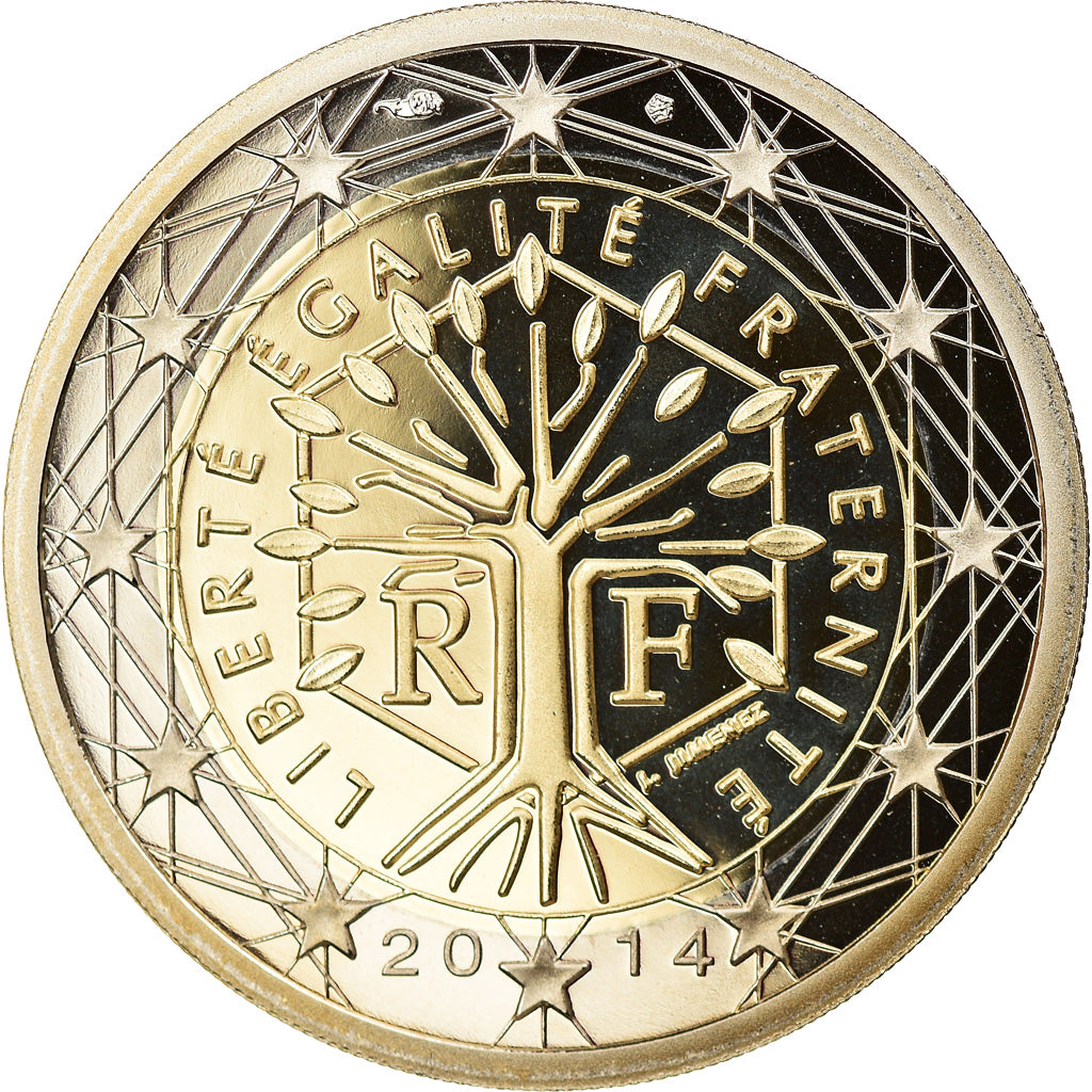 Francia, 2 Euro, 2014, Paris, Proof, FDC, Bi-metallico, Gadoury:8a., KM:1414