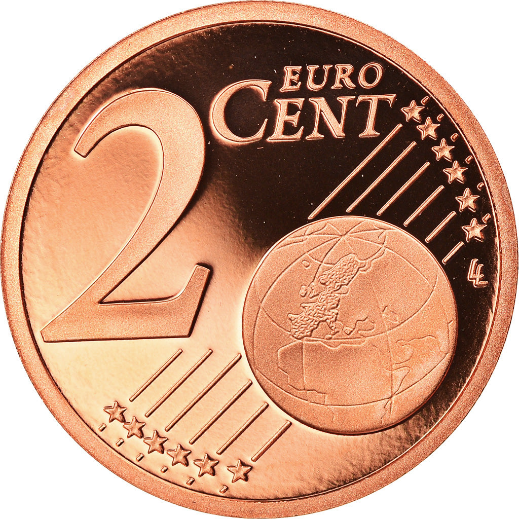 Francia, 2 Euro Cent, 2010, Paris, Proof, FDC, Cobre chapado en acero