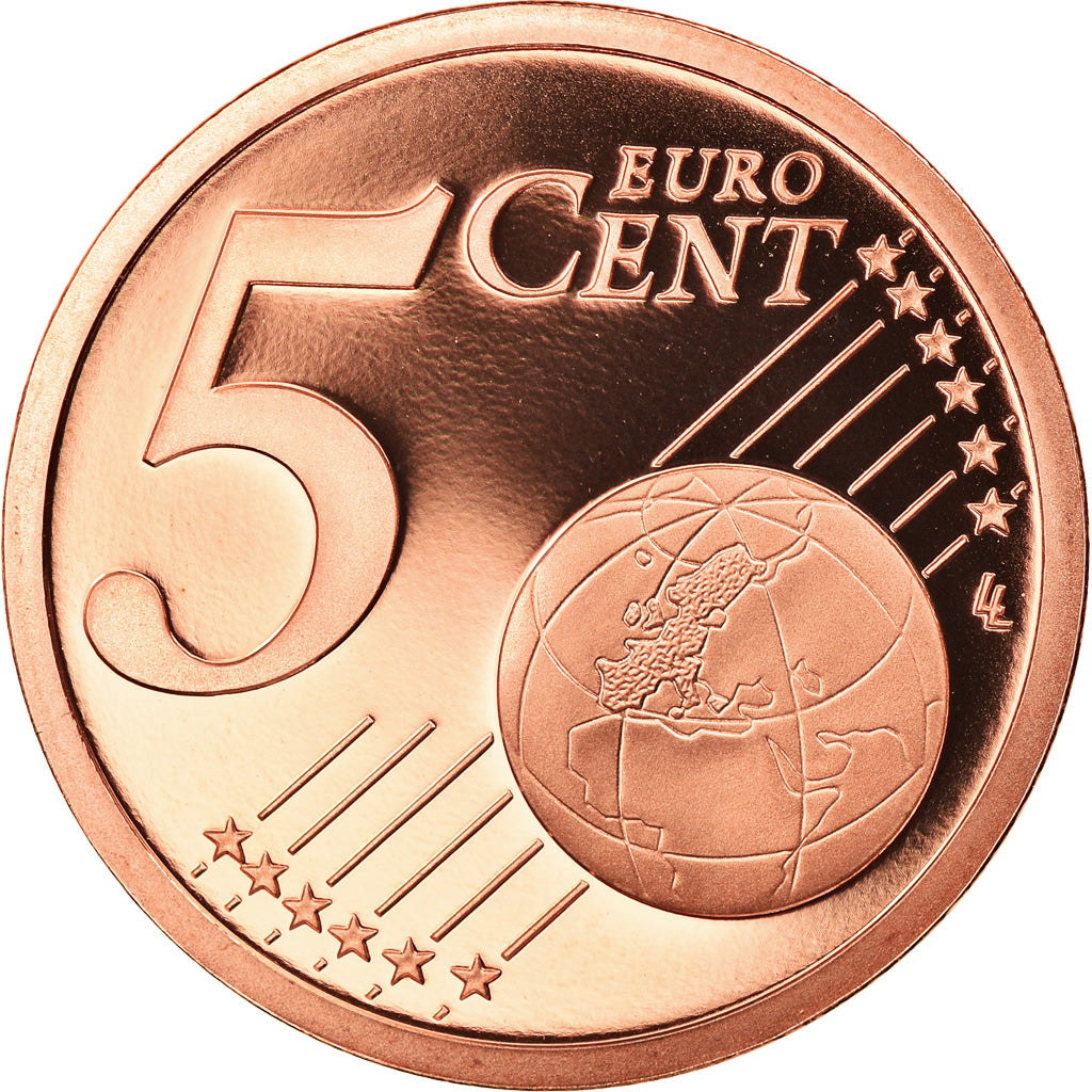 Francia, 5 Euro Cent, 2010, Paris, Proof, FDC, Cobre chapado en acero