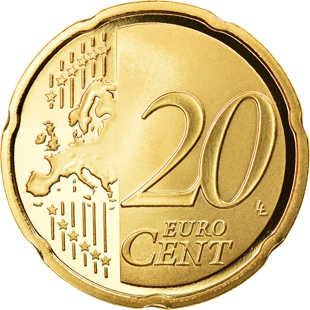 France, 20 Euro Cent, 2010, Paris, Proof, MS(65-70), Brass, Gadoury:5a, KM:1411