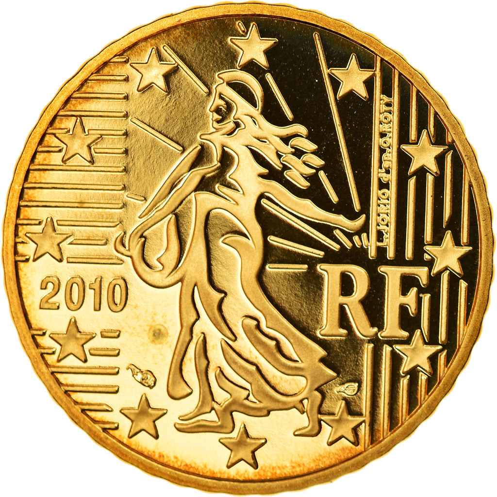 France, 50 Euro Cent, 2010, Paris, Proof, MS(65-70), Brass, Gadoury:6a., KM:1412