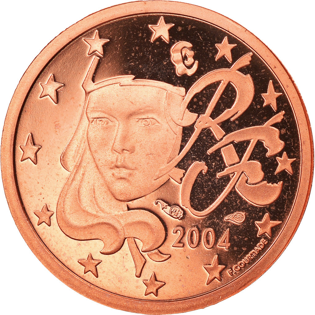 Francia, Euro Cent, 2004, Paris, Proof, FDC, Cobre chapado en acero, Gadoury:1