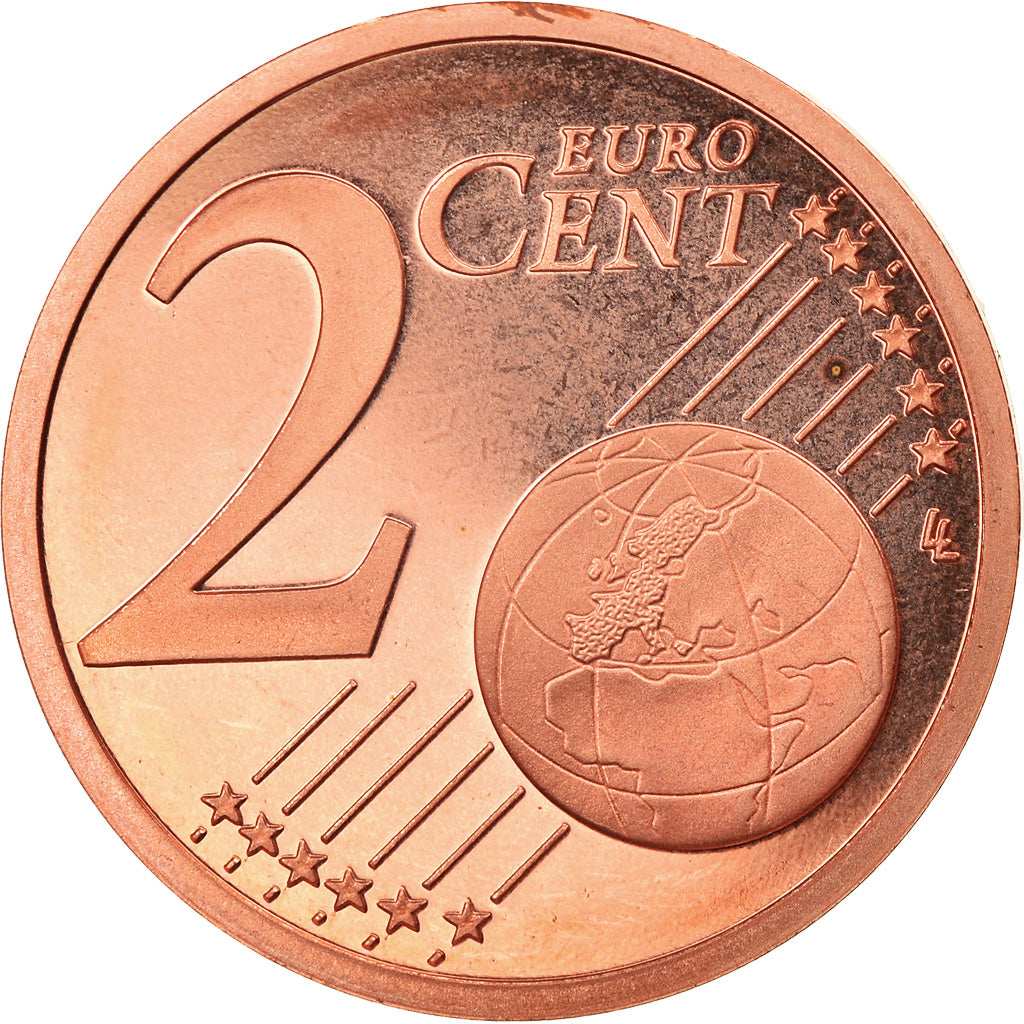 Francia, 2 Euro Cent, 2004, Paris, Proof, FDC, Cobre chapado en acero