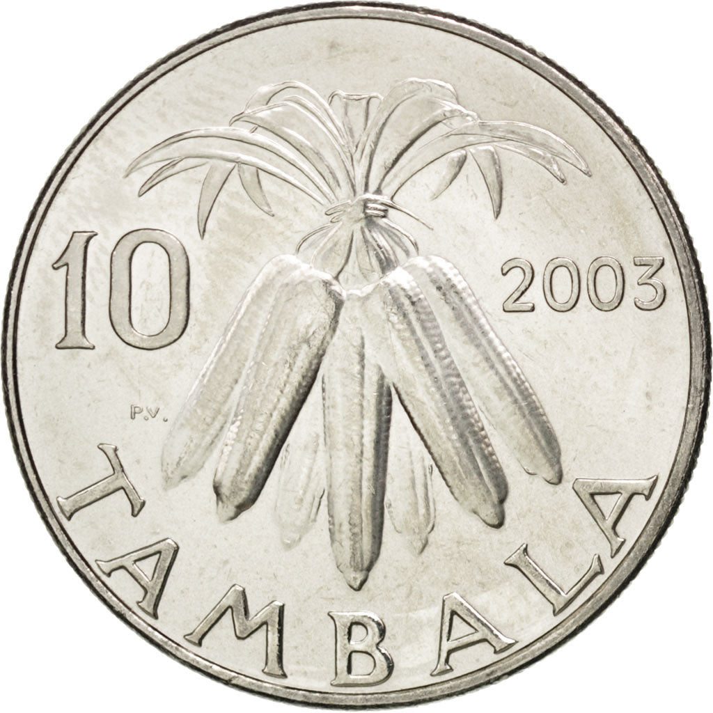 MALAWI, 10 Tambala, 2003, KM #27, MS(63), Nickel Plated Steel, 23.6, 5.63