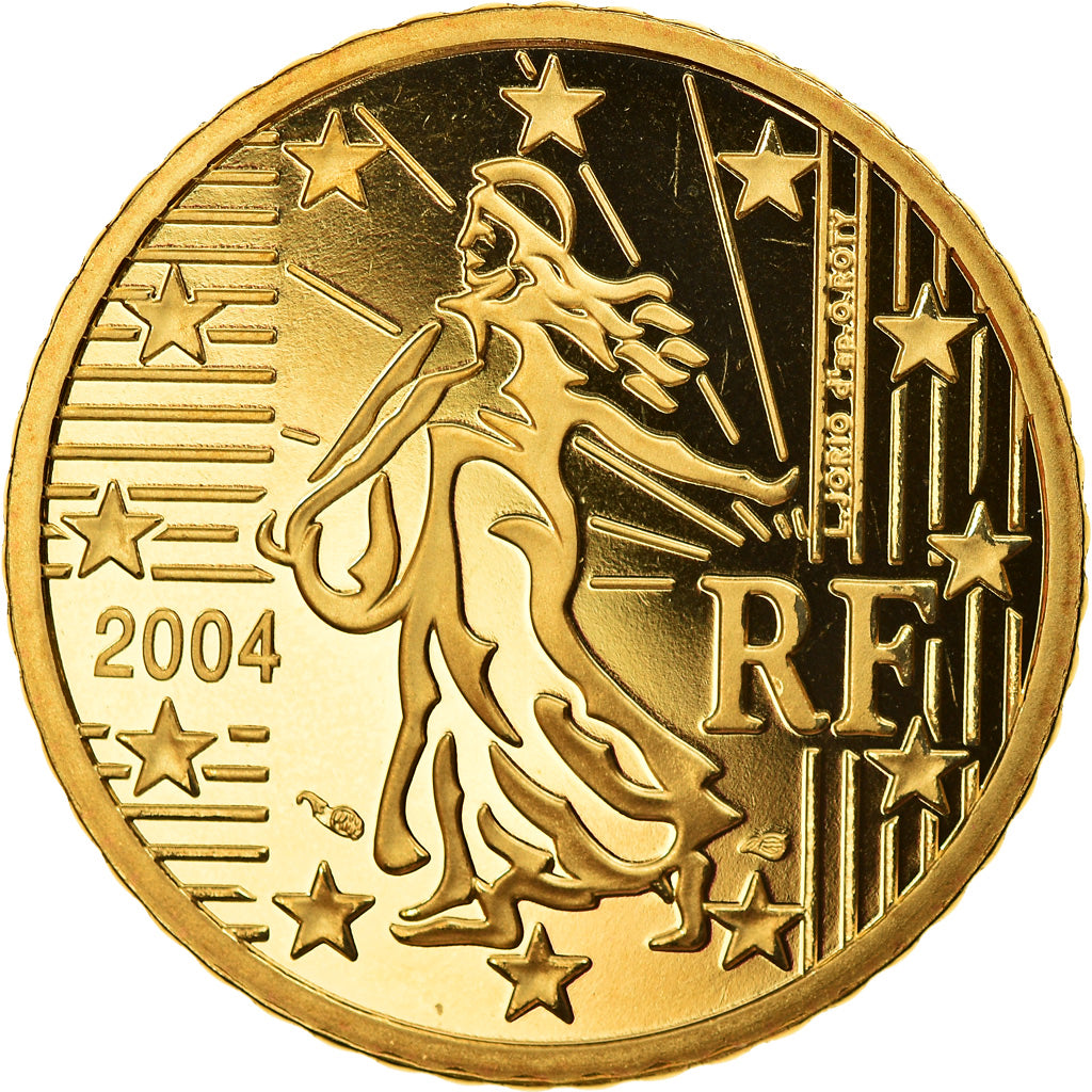 France, 50 Euro Cent, 2004, Paris, Proof, MS(65-70), Brass, Gadoury:6., KM:1287
