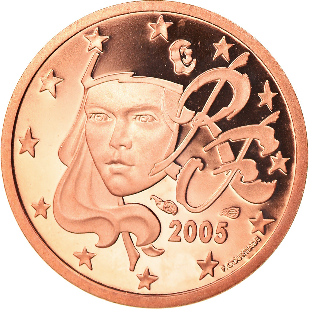 Francia, Euro Cent, 2005, Paris, Proof, FDC, Cobre chapado en acero, Gadoury:1