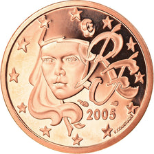 France, 5 Euro Cent, 2005, Paris, Proof, MS(65-70), Copper Plated Steel