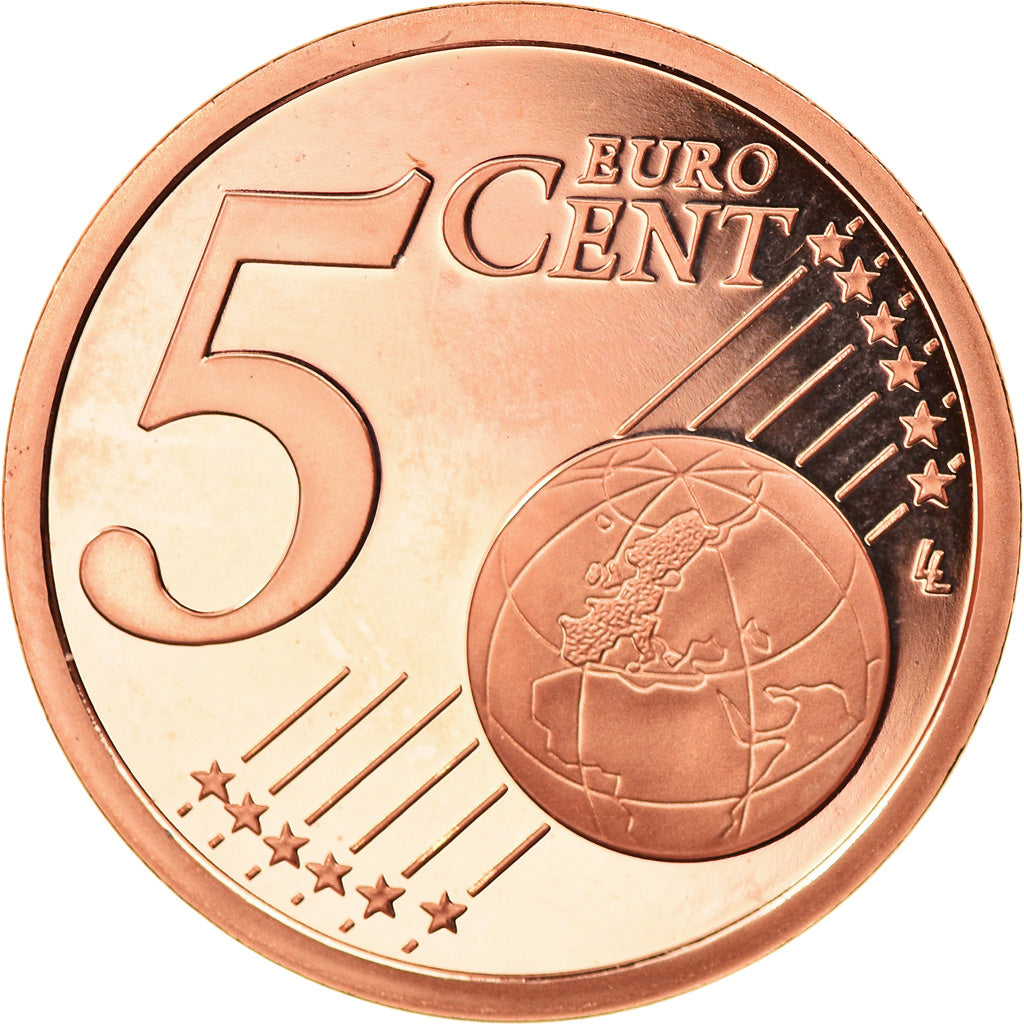 France, 5 Euro Cent, 2005, Paris, Proof, MS(65-70), Copper Plated Steel