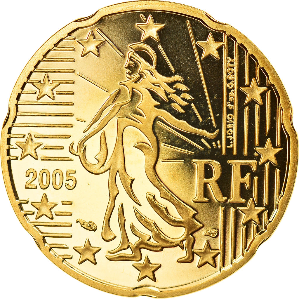 France, 20 Euro Cent, 2005, Paris, Proof, MS(65-70), Brass, Gadoury:5., KM:1286