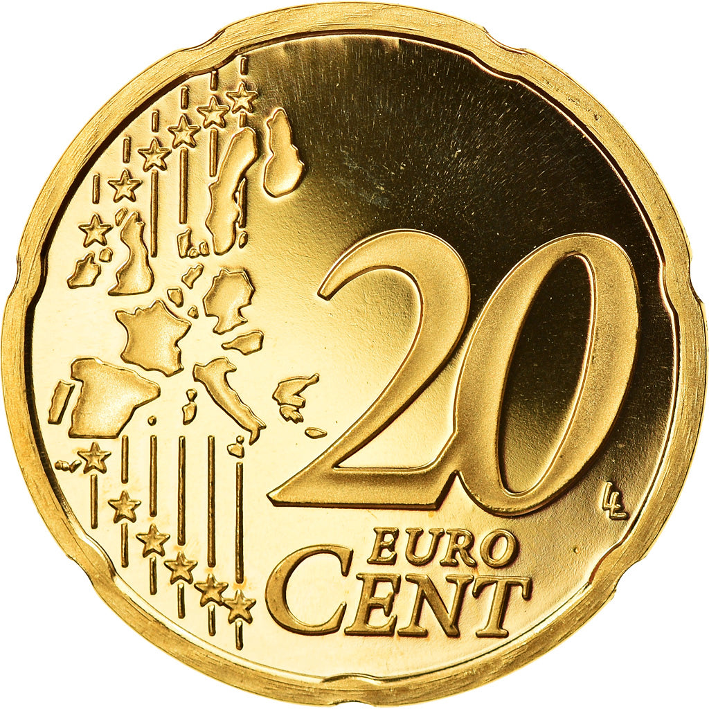 France, 20 Euro Cent, 2005, Paris, Proof, MS(65-70), Brass, Gadoury:5., KM:1286