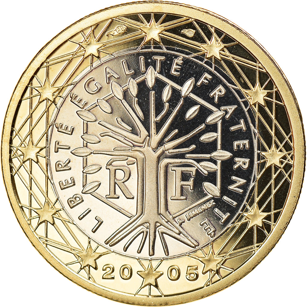 France, Euro, 2005, Paris, Proof, MS(65-70), Bi-Metallic, Gadoury:7, KM:1288