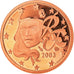 Francia, 2 Euro Cent, 2003, Paris, Proof, FDC, Cobre chapado en acero