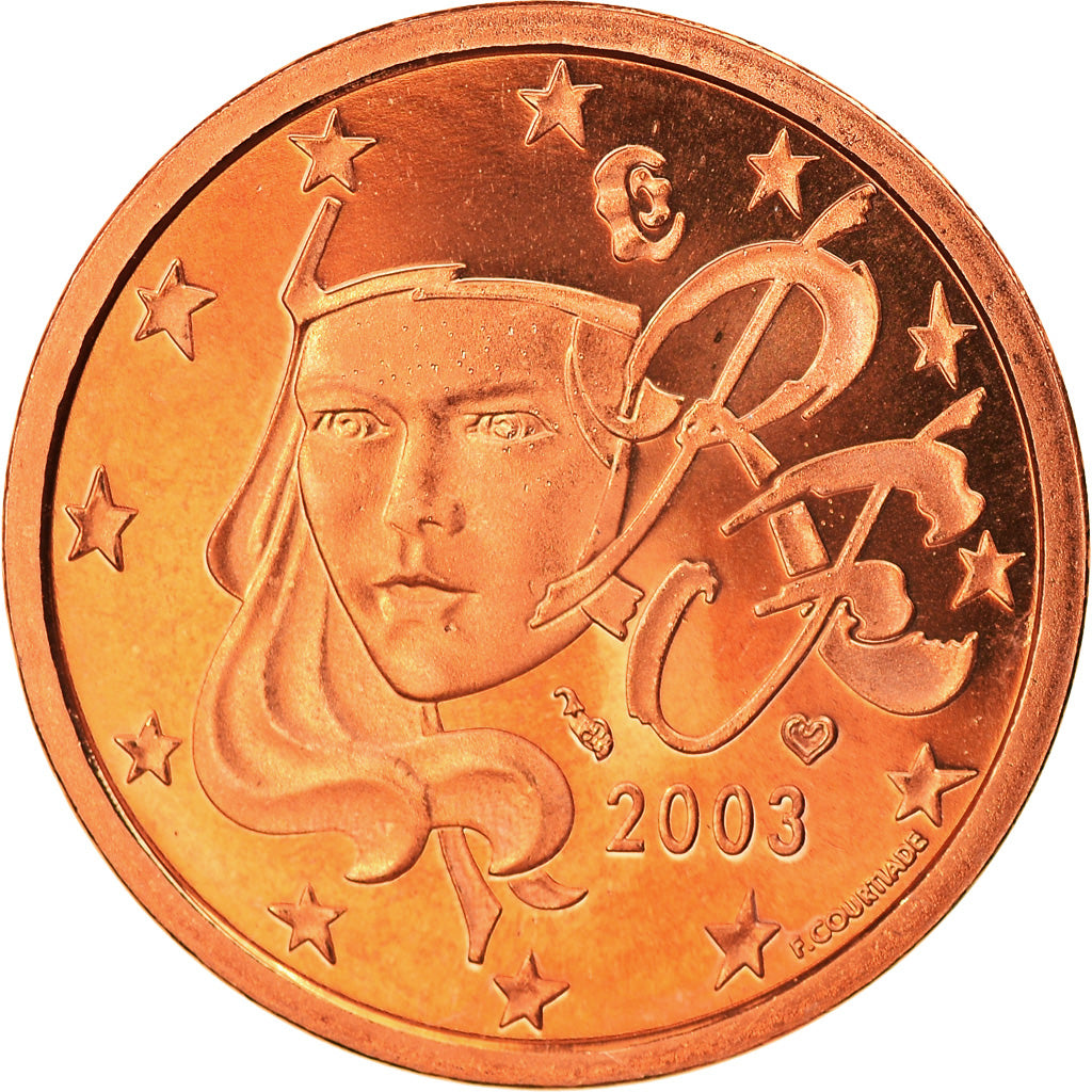 Francia, 5 Euro Cent, 2003, Paris, Proof, FDC, Cobre chapado en acero
