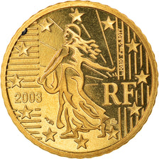 France, 50 Euro Cent, 2003, Paris, Proof, MS(65-70), Brass, Gadoury:6., KM:1287