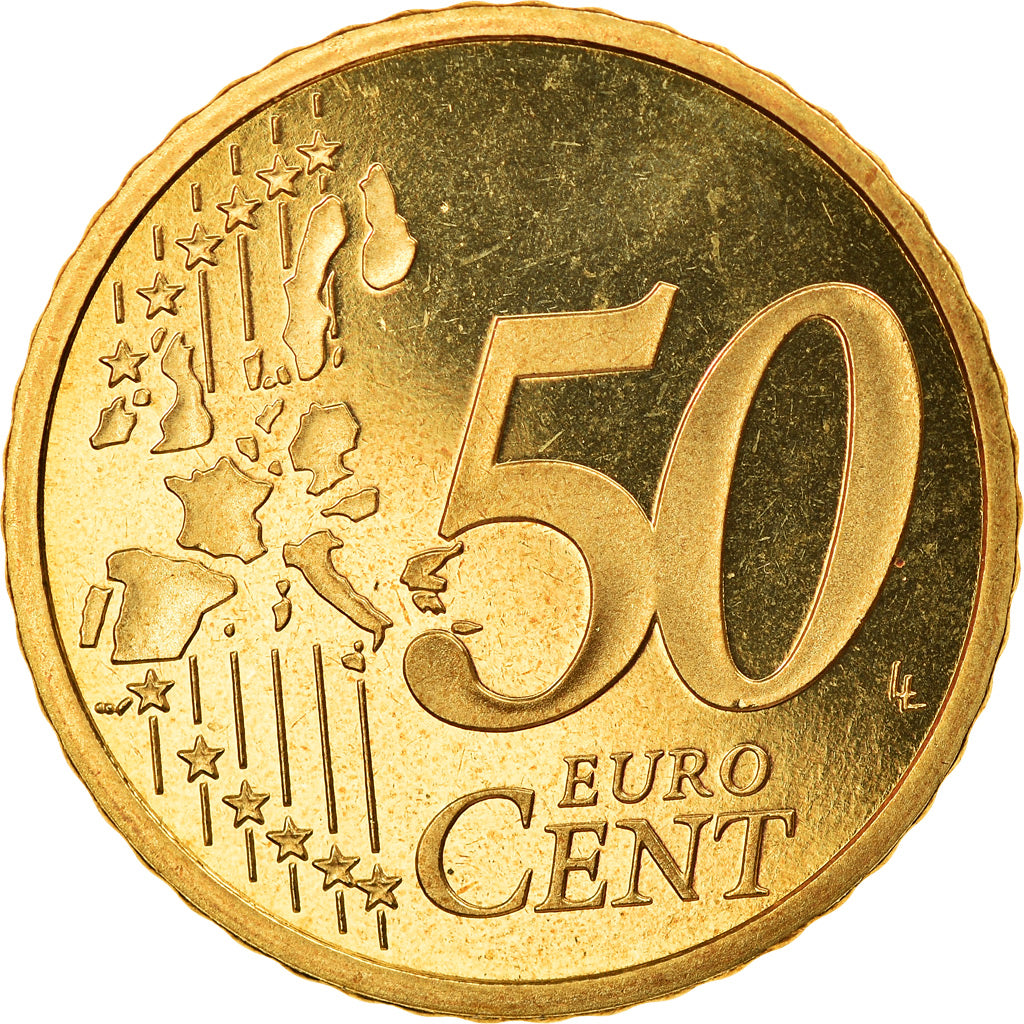 France, 50 Euro Cent, 2003, Paris, Proof, MS(65-70), Brass, Gadoury:6., KM:1287
