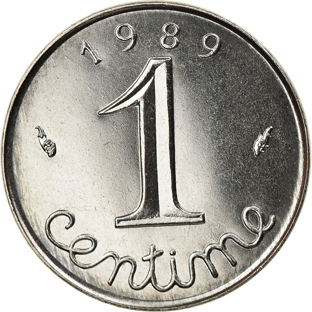 Coin, France, Épi, Centime, 1989, Paris, MS(65-70), Stainless Steel, KM:928