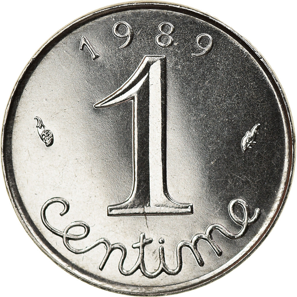 Coin, France, Épi, Centime, 1989, Paris, MS(65-70), Stainless Steel, KM:928