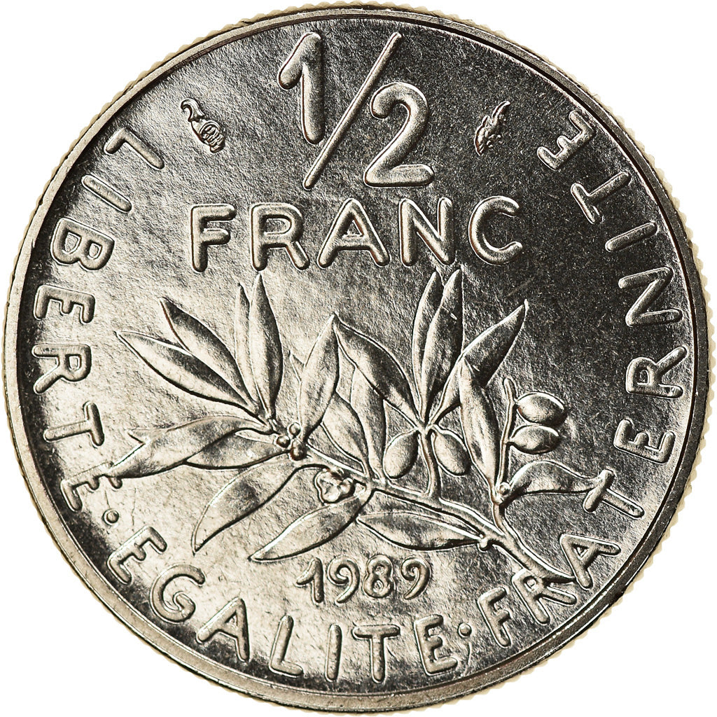 Coin, France, Semeuse, 1/2 Franc, 1989, Paris, MS(65-70), Nickel, KM:931.1