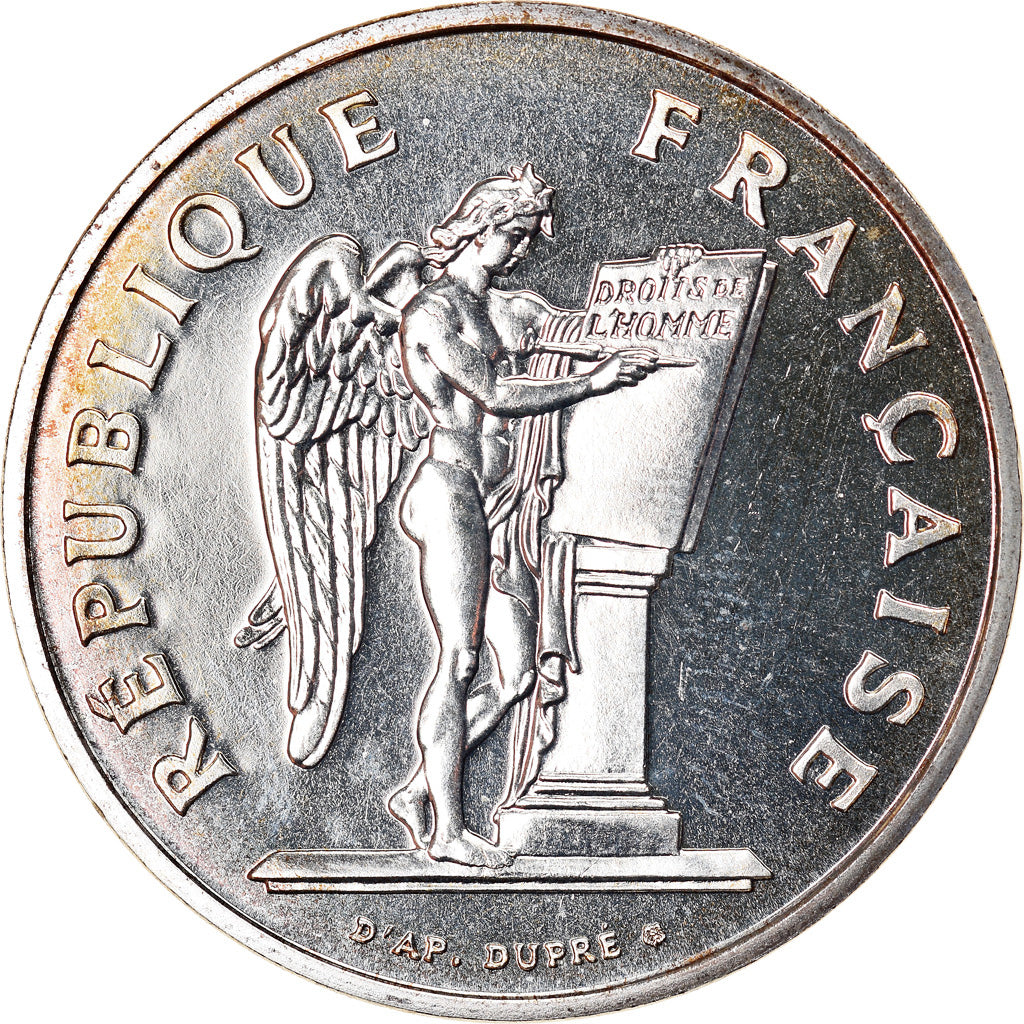 Moneta, Francia, Droits de l'Homme, 100 Francs, 1989, Paris, FDC, Argento