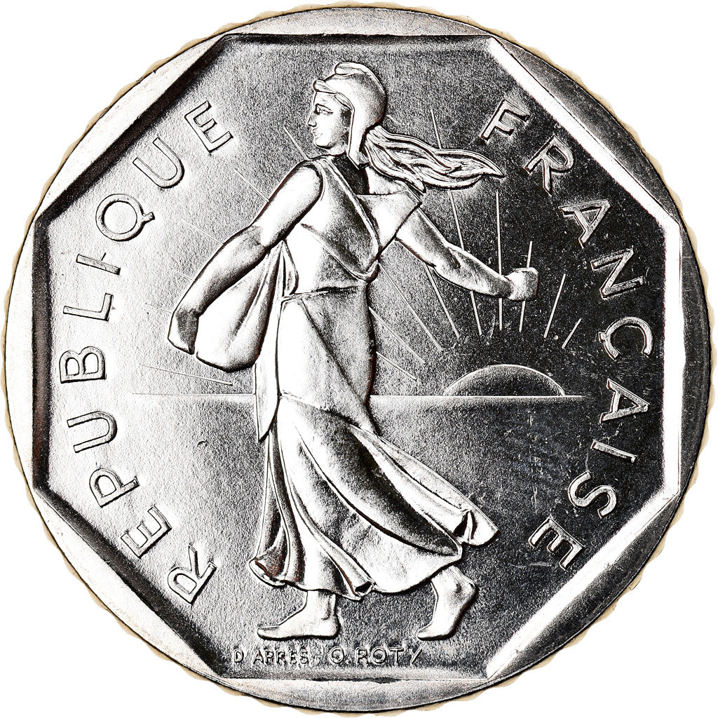 Coin, France, Semeuse, 2 Francs, 1991, Paris, Frappe médaille, UNC, Nickel