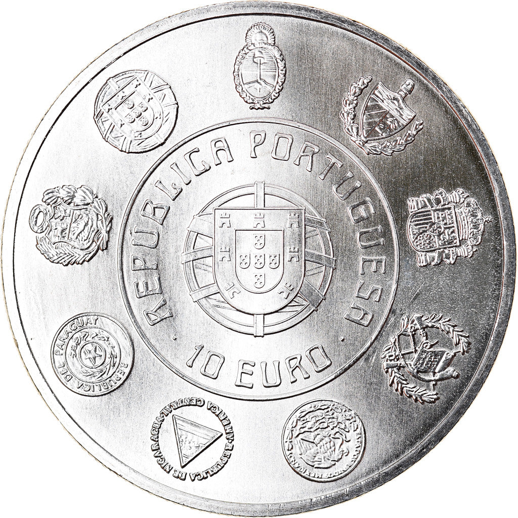 Portugal, 10 Euro, 2010, Lisbon, MS(65-70), Prata, KM:803