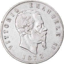 Munten, Italië, Vittorio Emanuele II, 5 Lire, 1872, Milan, FR+, Zilver, KM:8.3