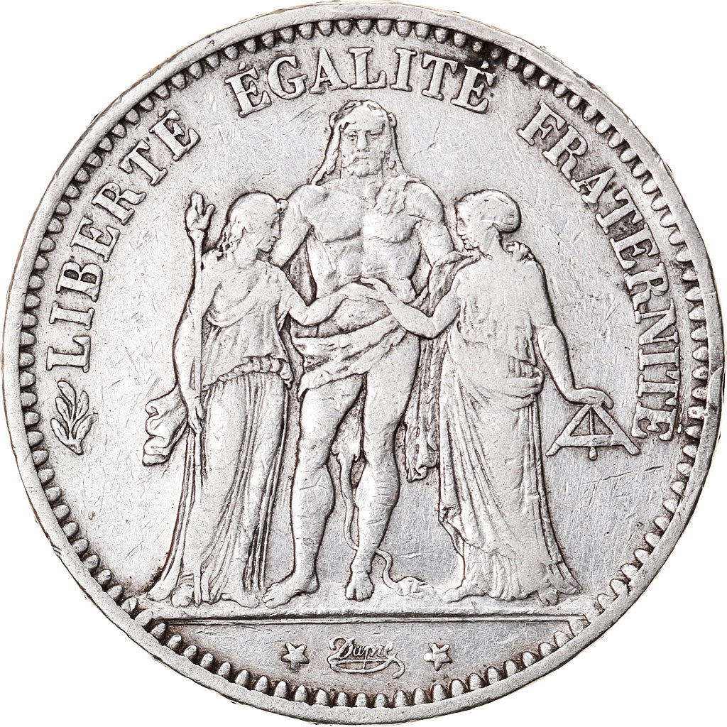 Coin, France, Hercule, 5 Francs, 1874, Paris, VF(30-35), Silver, KM:820.1