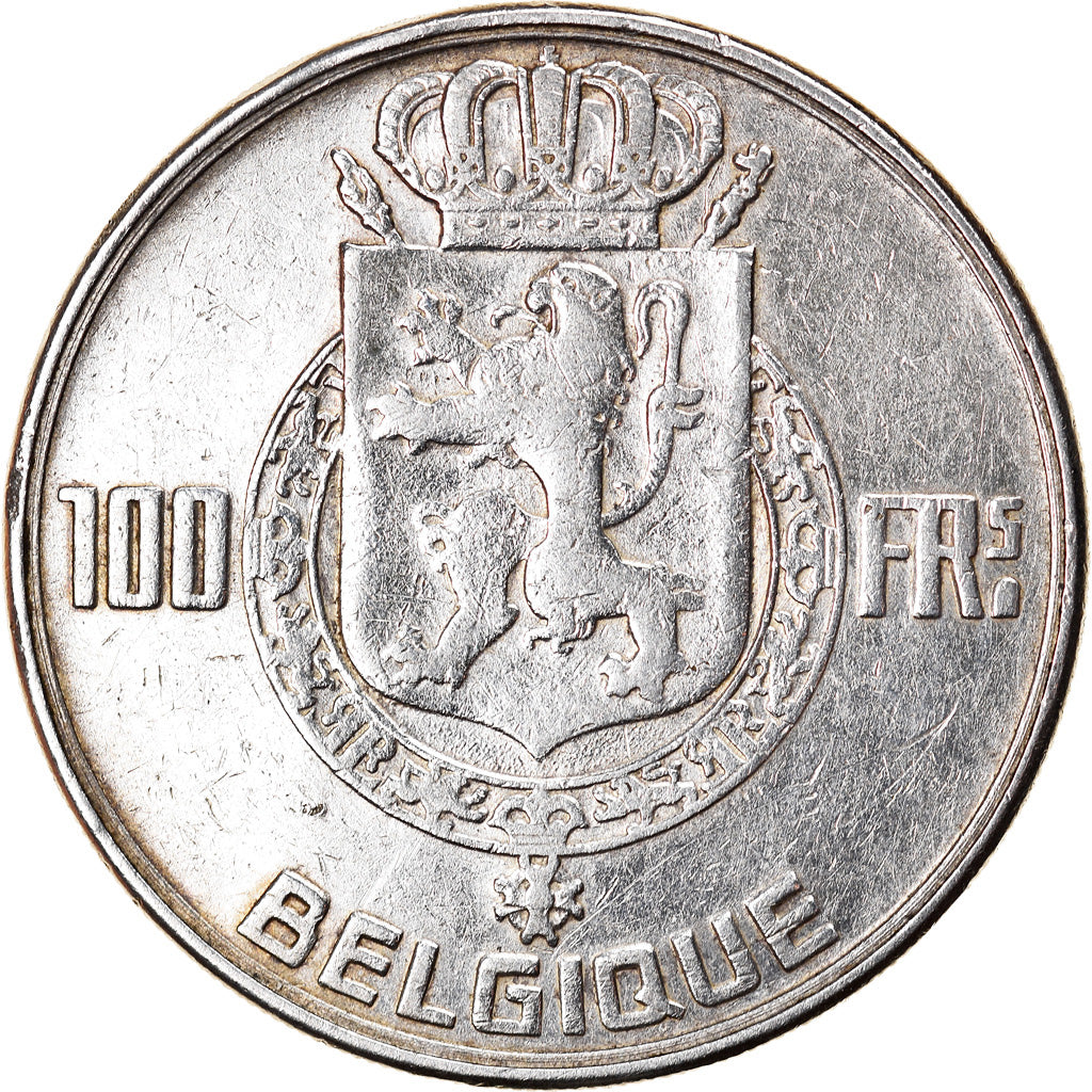 Moneta, Belgio, Régence Prince Charles, 100 Francs, 100 Frank, 1949, BB
