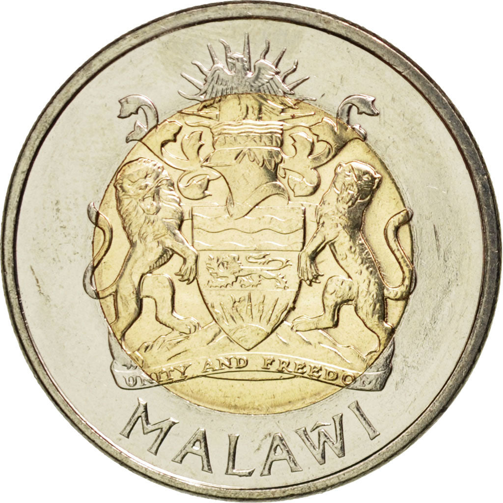 MALAWI, 5 Kwacha, 2006, KM #57, MS(63), Bi-Metallic, 27, 10.19