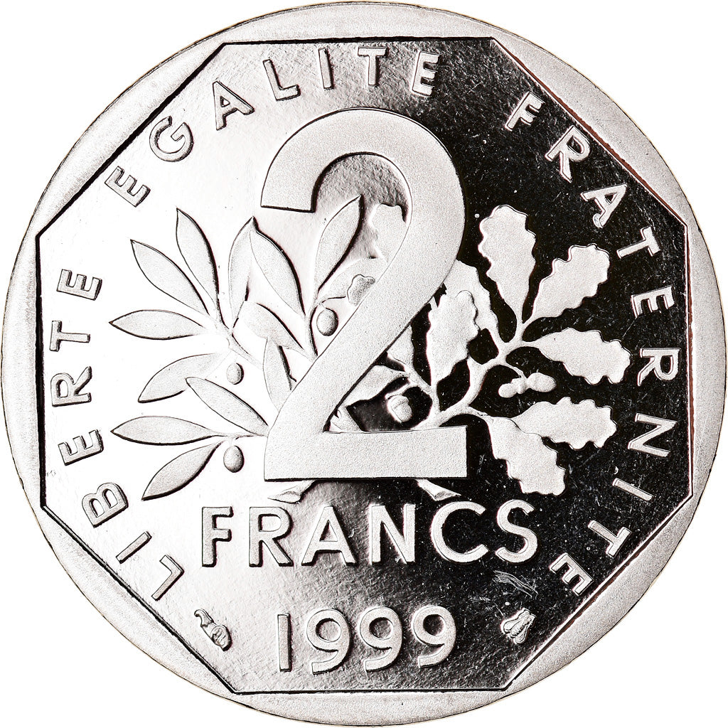 Munten, Frankrijk, Semeuse, 2 Francs, 1999, Paris, Proof, FDC, Nickel, KM:942.2