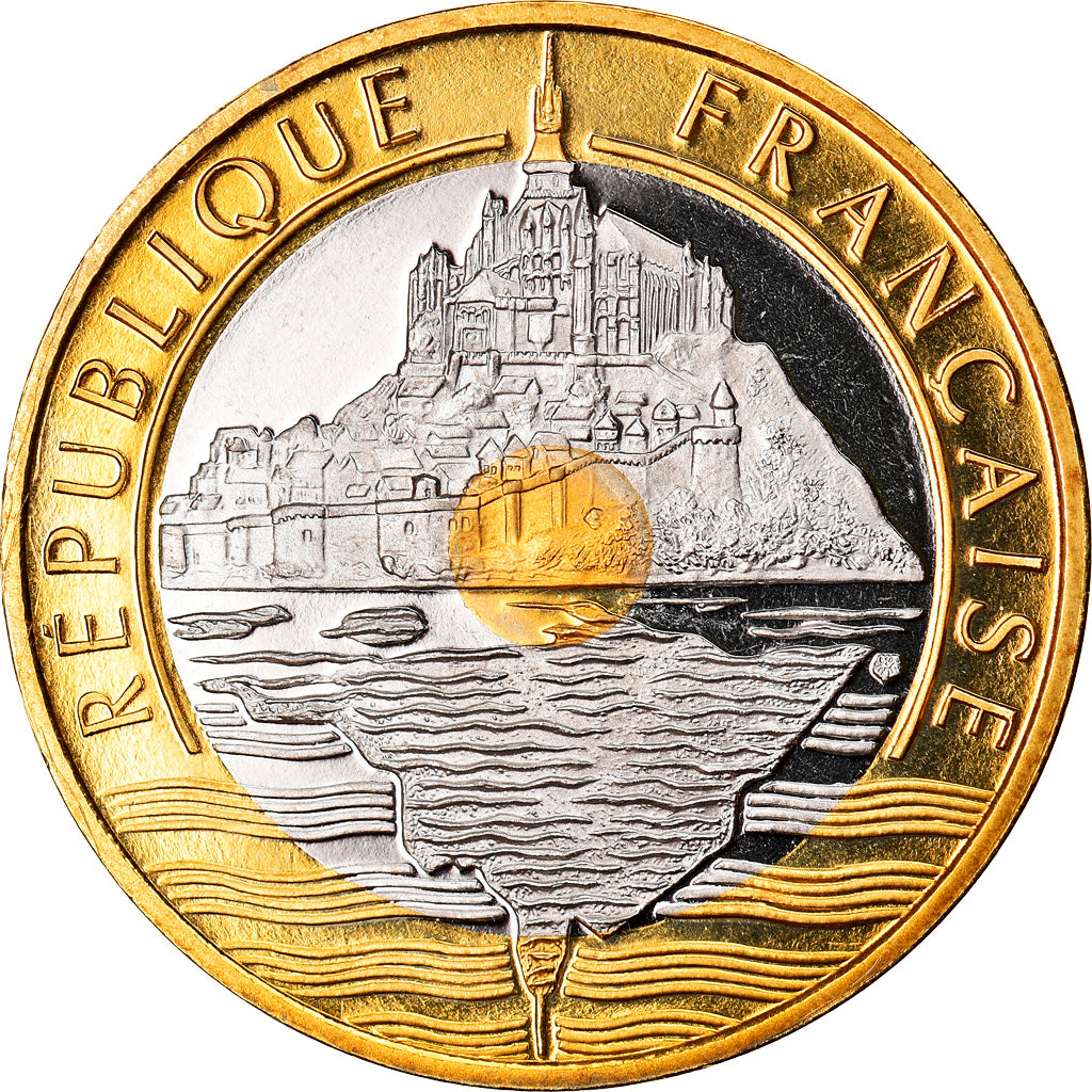 Moneta, Francia, Mont Saint Michel, 20 Francs, 1999, Paris, Proof, FDC