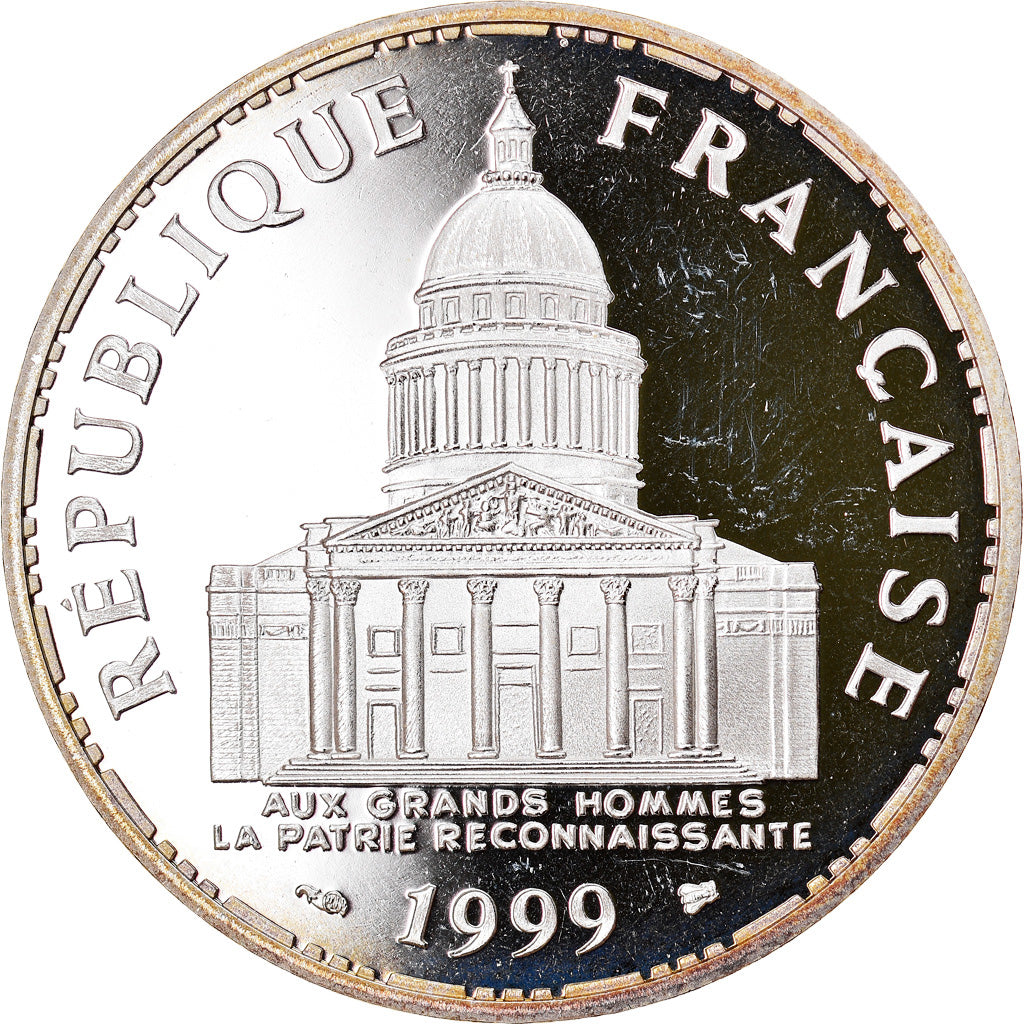 Munten, Frankrijk, Panthéon, 100 Francs, 1999, Paris, Proof, FDC, Zilver