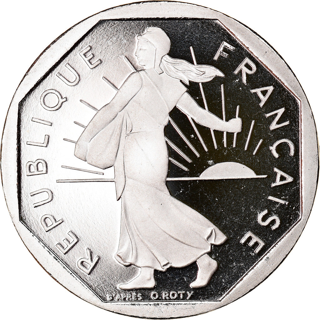 Moeda, França, Semeuse, 2 Francs, 1998, Paris, Proof, MS(65-70), Níquel