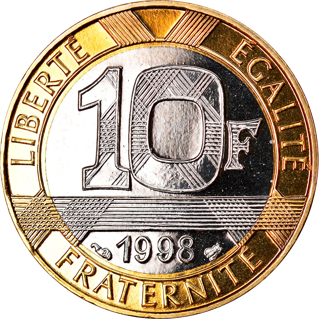Münze, Frankreich, Génie, 10 Francs, 1998, Paris, Proof, STGL, Bi-Metallic