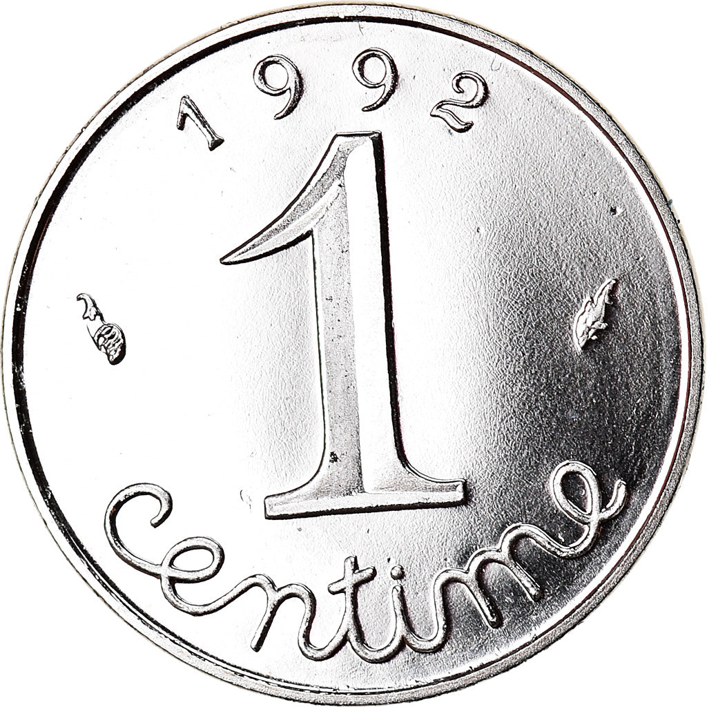 Coin, France, Épi, Centime, 1992, Paris, Proof, MS(65-70), Stainless Steel
