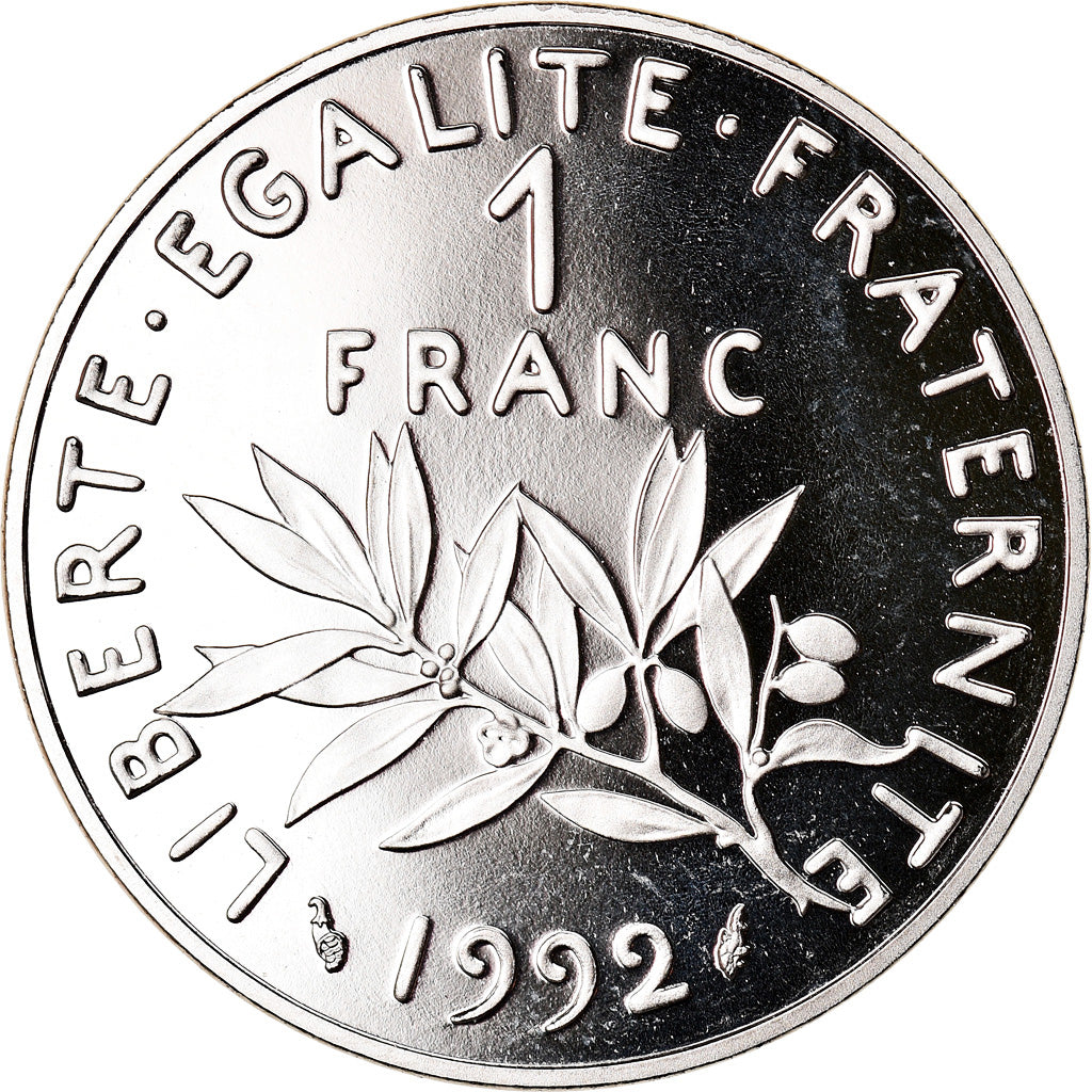 Coin, France, Semeuse, Franc, 1992, Paris, Proof, MS(65-70), Nickel, KM:925.1
