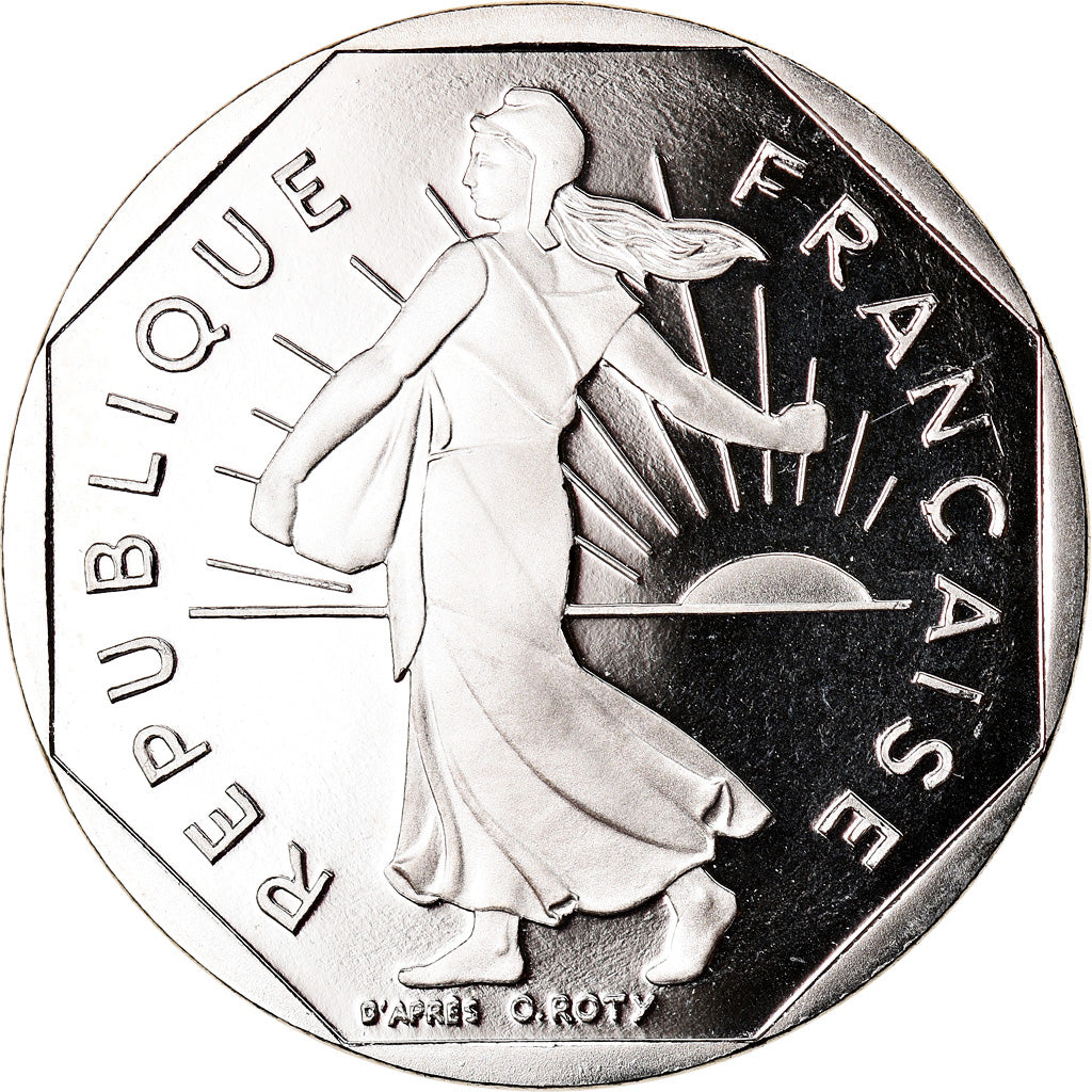 Moeda, França, Semeuse, 2 Francs, 1992, Paris, Proof, MS(65-70), Níquel