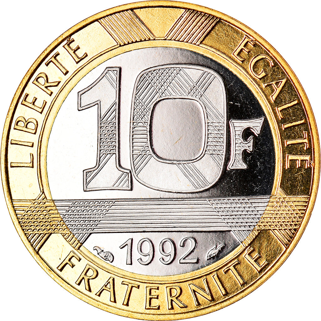 Moneta, Francia, Génie, 10 Francs, 1992, Paris, Proof, FDC, Bi-metallico